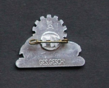 Volkswagen KdF Anstecknadel "Grundsteinlegung des Volkswagenwerks" 1938 Blech (5777)